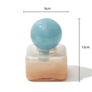 Axyaa Glass Sphere Aromatherapy Bottle with Lid, Geometric Design, Desktop Storage Container