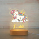 Axyaa Acrylic USB NightLight with Custom Name, Animal Design for Kids' Bedroom Décor