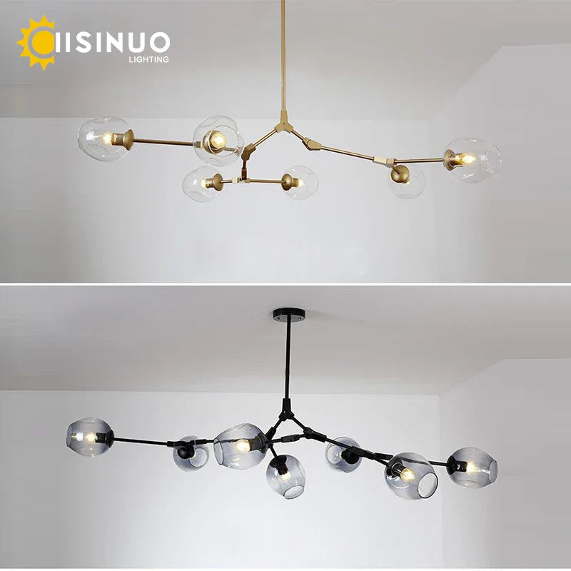 Axyaa Nordic Luxury Glass Chandelier for Living Room Bedroom Villa