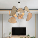 Axyaa Rattan Pendant Lights: Wabi Sabi Nordic Chandelier for Home Dining Decor