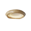 Axya Walnut Log Style Ceiling Lamp: Full Spectrum Minimalist Light