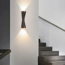 Axyaa Modern Outdoor LED Wall Light Up/Down Illumination Black Grey White