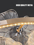 Axyaa High-End Flower Glass Pendant Light for Luxury Living Room & Dining Room.