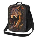 Axyaa Dino Insulated Lunch Bag - Portable Thermal Bento Tote for Kids, Boys, Girls