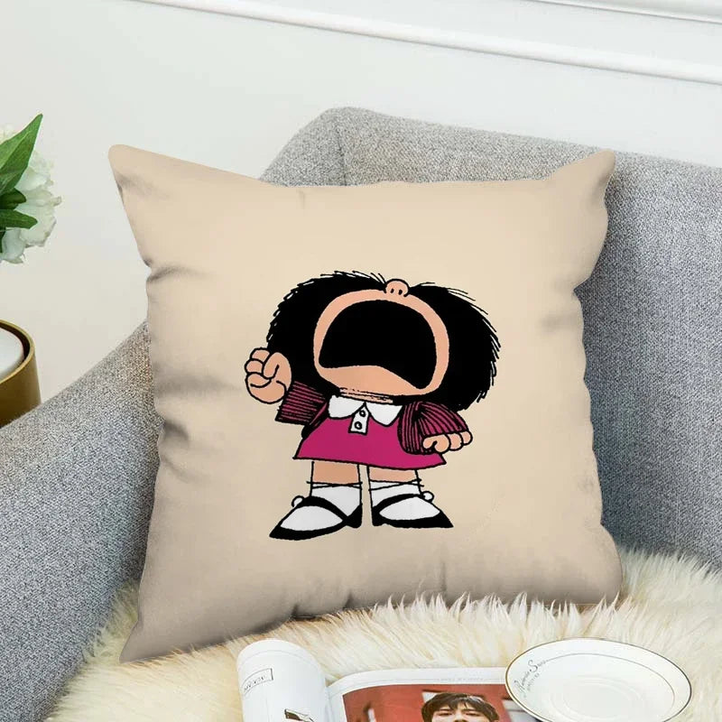 Axyaa 45x45 Short Plush Cushion Cover for Bed, Sofa, Car - 45*45 Throw