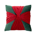 Axyaa Flannelette Bow Christmas Pillowcase 45x45 - Holiday Sofa Cushion Cover