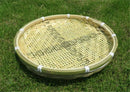 Axya Bamboo Weave Fruit Tray Basket - Round Unbreakable Storage Gift Basket