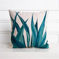 Axyaa Cactus Linen Cushion Cover 45x45cm for Home Decor - Green Plant Pillow Cover
