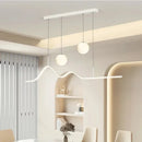 Axyaa Moonlight Long Lamp Cream Chandelier