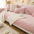 Axyaa Corduroy Sofa Cushion Plush Couch Cover Non-Slip Protector Set