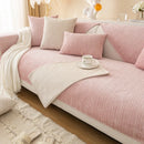 Axyaa Corduroy Sofa Cushion Plush Couch Cover Non-Slip Protector Set