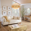 Axyaa Handmade Rattan Fabric Chandelier Nordic Style Pendant Lamps