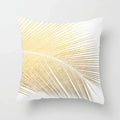 Axyaa Gold Leaf Polyester Cushion Cover - Decorative Sofa Pillow Cover