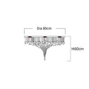 Axyaa Stone Crystal LED Chandelier Staircase Living Room Light