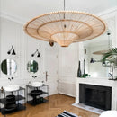 Axyaa Nordic Rattan Chandelier: Elegant Janpanese Wicker Light for Home Decor