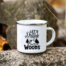 Axyaa Campfire Enamel Mug | Happy Camping Adventure Cups | Camper Van Gift