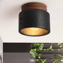 Wabi-Sabi Stone Ceiling Lamp by Axyaa: Medieval Cream Light Fixture for Entrances & Balconies