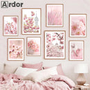 Axyaa Floral Wall Art Canvas Painting Nordic Posters for Living Room Decor