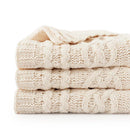 Axyaa Chenille Plaid Throw Blanket - Soft & Thick Knitted Bedspread