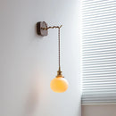 Axyaa Modern LED Ceramic Wall Lamp Sconce with Wooden Base for Bedroom & Living Room