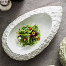 Axyaa Ceramic Boat Plate Set for Elegant Dining Experience
