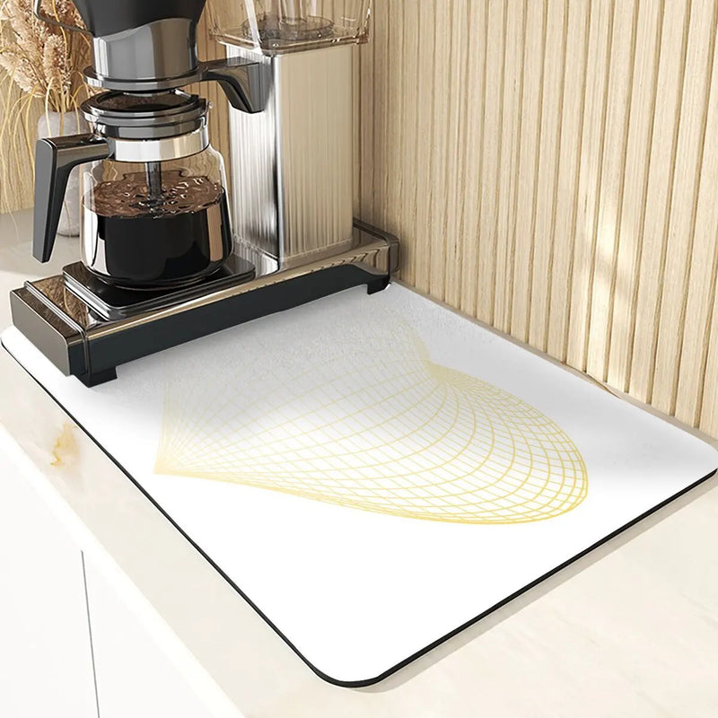 Axyaa Wave Pattern Silicone Coasters - Kitchen Decor & Drying Mat