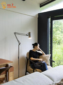 Axyaa Adjustable LED Floor Lamp in Silver Grey for Restaurant, Study, and Bar