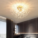 Axyaa Crystal Chandelier Bird Nest LED Ceiling Light for Modern Bedroom Interior