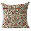 Axyaa Mandala Graffiti Cushion Cover 45x45cm Linen Pillow Case for Sofa Bed Decor