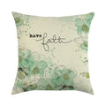 Axyaa Floral Print Linen Pillow Case for Home Decor - 45*45cm