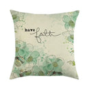 Axyaa Floral Print Linen Pillow Case for Home Decor - 45*45cm