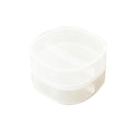 Axyaa Divided Bento Box: Transparent, Microwave-Safe, Portable Lunch Container