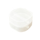Axyaa Divided Bento Box: Transparent, Microwave-Safe, Portable Lunch Container