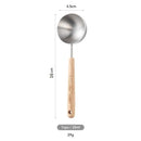 Axyaa Stainless Steel Measuring Cups & Spoons with Wooden Handle