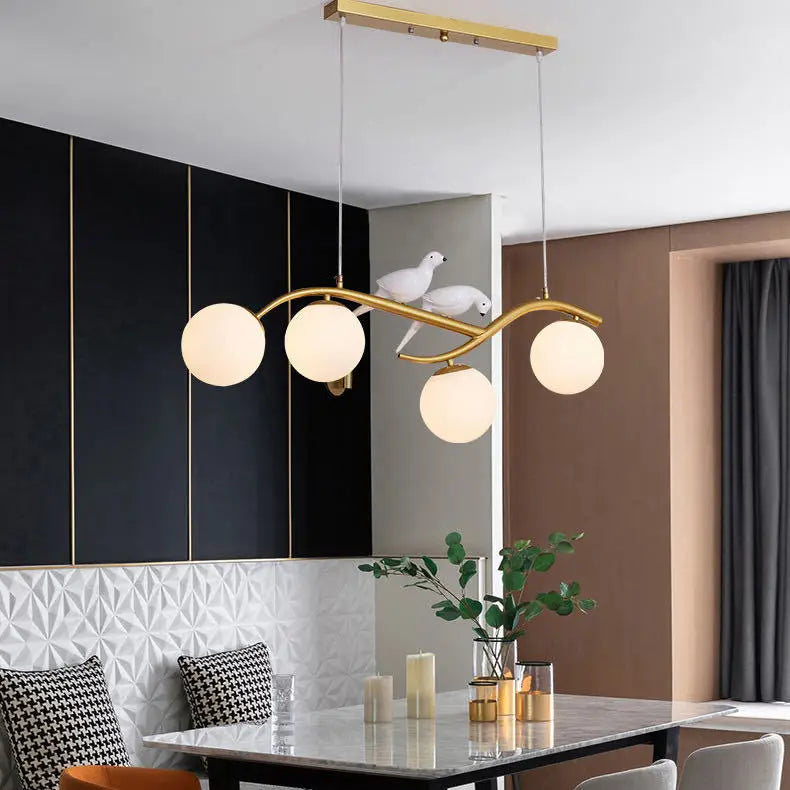 Axyaa White Bird Pendant Chandelier for Home Decor and Lighting