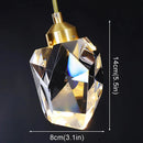 Axyaa Crystal Brass Chandelier for Modern Villa Stair, LED Pendant Lights for Home Decor