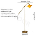 Axyaa Glass Lampshade Adjustable Floor Lamp for Modern Bauhaus Living Room