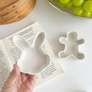 Axyaa Holiday Tableware Set: Catering Tray, Ceramic Candy Box, Mini Rabbit Plate, Biscuit Man Bowl