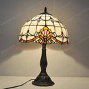 Axyaa Tiffany Style Stained Glass Table Lamp - 12 Inch Alloy Base Lighting