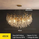 Axyaa Modern Crystal Ceiling Chandelier LED Pendant Lamp for Home Decor