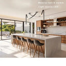 Axyaa Modern Brown Waistband Pendant Light with Artificial Marble Lampshade