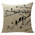 Axyaa Maple Leaf Print Linen Pillowcase for Home Decor and Sofa Comfort