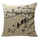 Axyaa Maple Leaf Print Linen Pillowcase for Home Decor and Sofa Comfort