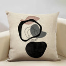 Axyaa Geometric Lines Pattern Art Decoration Cushion Cover 45x45cm Linen