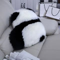 Cute Angry Panda Back View Throw Pillows by Axyaa Wool Back Cushion