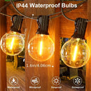Axyaa Outdoor String Lights with Remote Control – 8 Functions, LED Edison Bulbs
