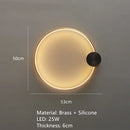 Axyaa Brass Ring LED Wall Sconce for Home Art Deco Lighting in Various Rooms