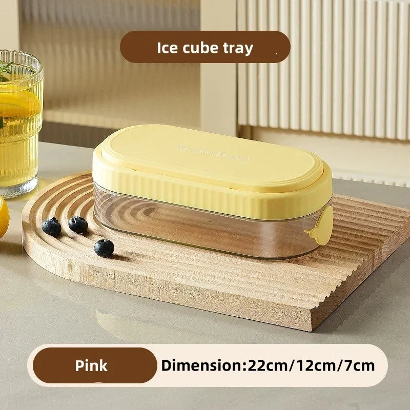 Axyaa Silicone Ice Mold with Lid: 18 Grid Food-grade Ice Storage Container