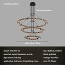 Axyaa LED Chandelier: Modern Luxury for Living Room, Bedroom, Restaurant - Round Bean Pendant Light