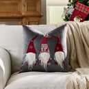Christmas Embroidered Pillowcase Cojines with Tree Elk Design by Axyaa